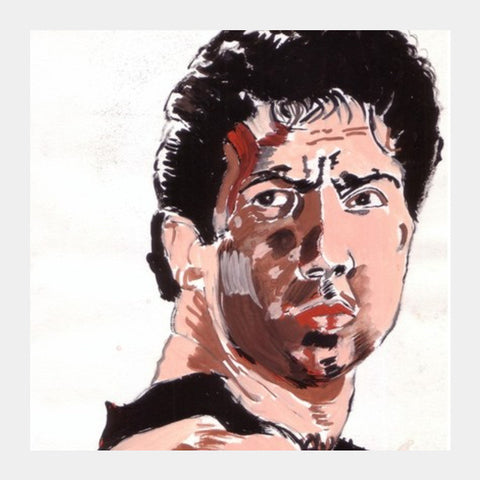 Bollywood star Sunny Deol proves that a wounded man is an angry man Square Art Prints