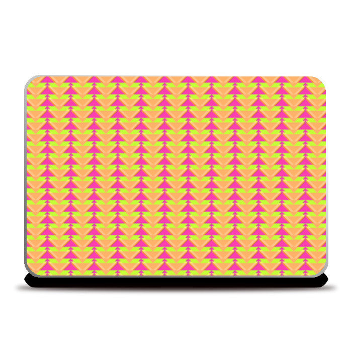 Trippy Triangles | Orange Pink Laptop Skins