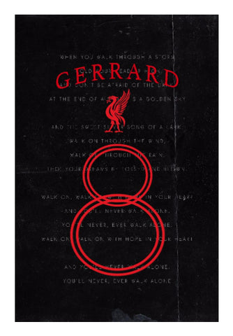 Wall Art, Steven Gerrard 8 , YNWA Liverpool FC, - PosterGully