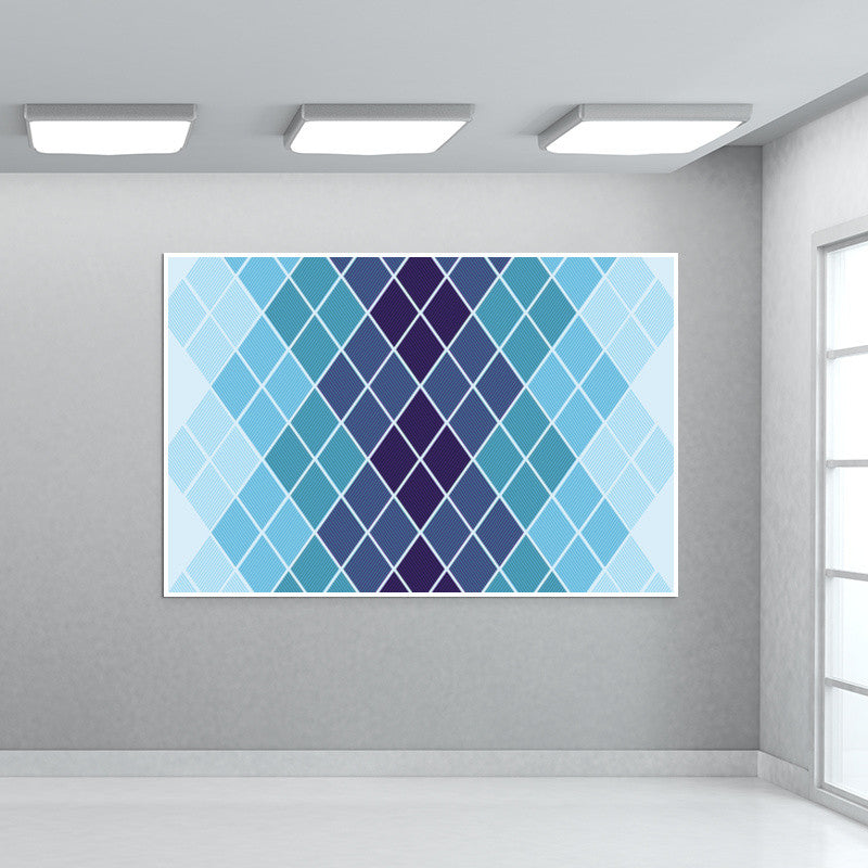 Diamond Stripes Abstract Print Wall Art