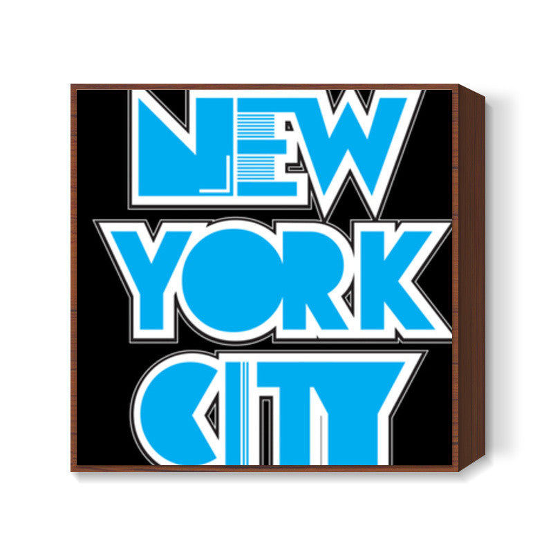 New York City blue Square Art Prints