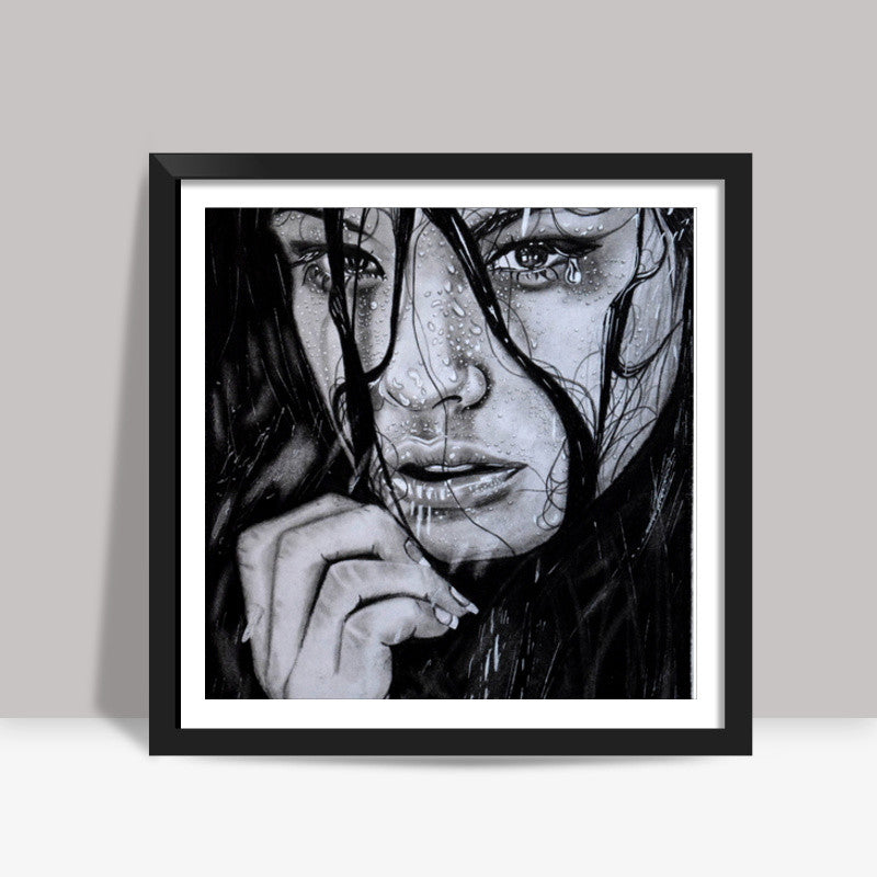 Wet Beauty Square Art Prints