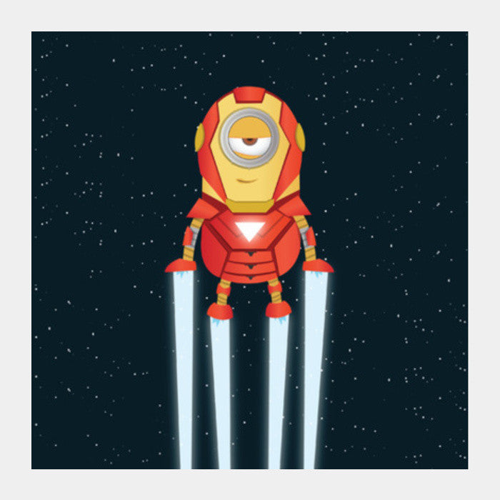 Square Art Prints, Minion Ironman Square Art Prints