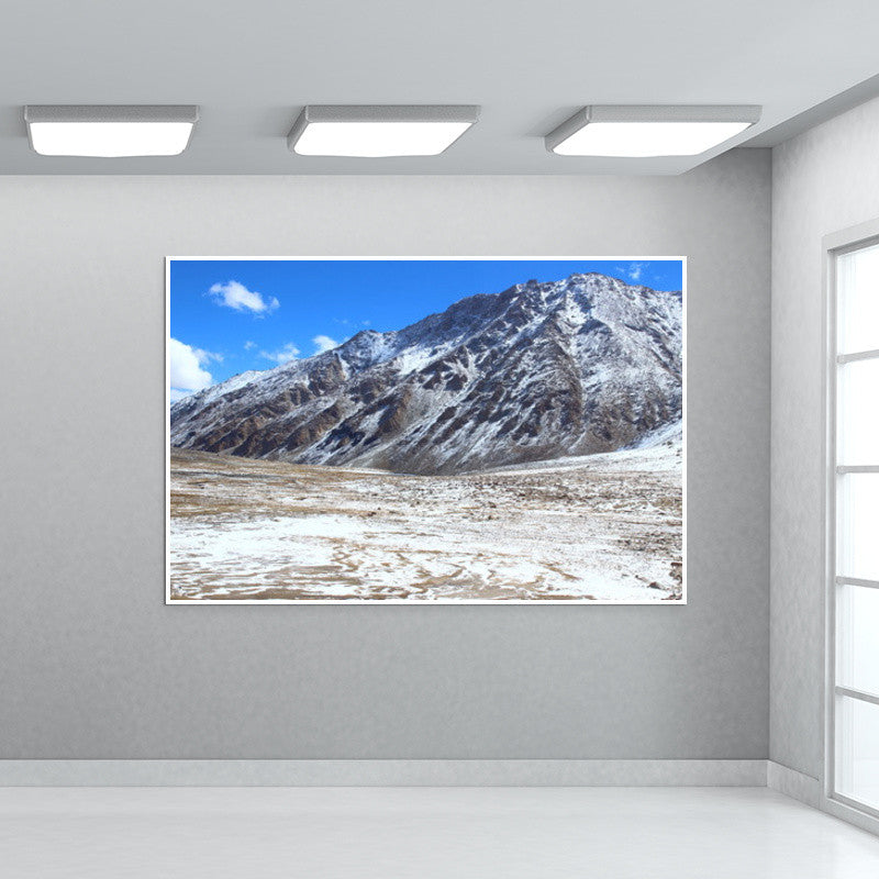 Snow Laden Mountain Top Photography Wall Art