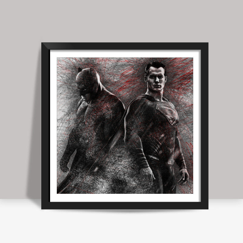 Superman vs Batman- Dawn Of Justice Square Art Prints