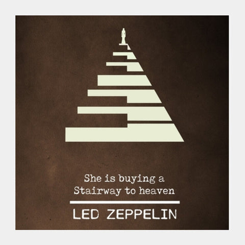 Stairway to heaven Led Zeppelin classic rock music  Square Art Prints
