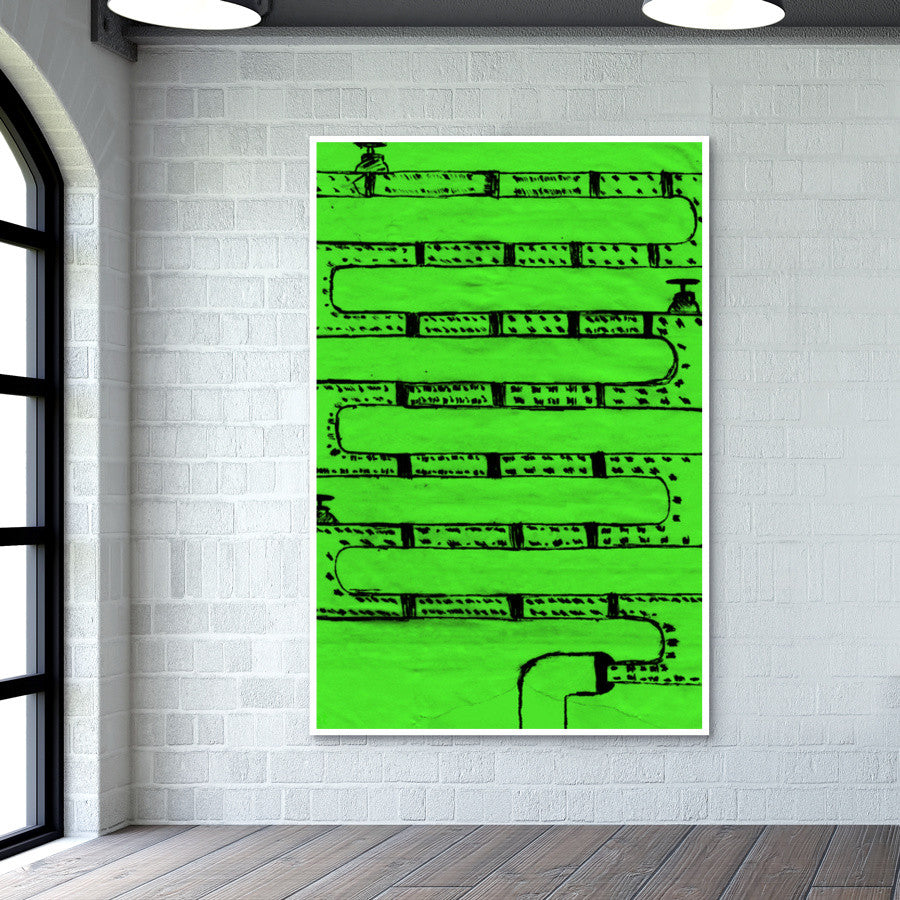 Pipeline Green Wall Art