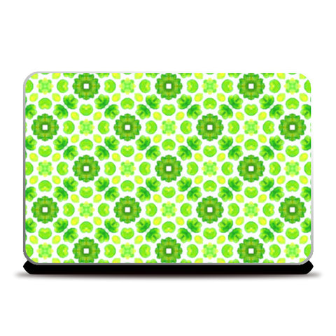 Vibrant Watercolor Abstract Art 01 (Green Yellow) Laptop Skins