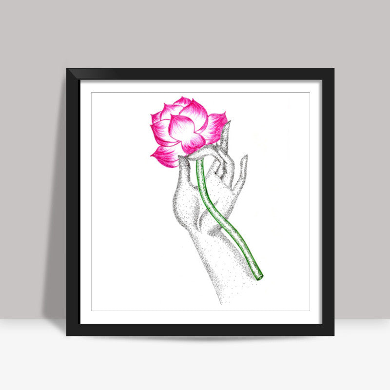 Buddha Lotus Square Art | Sayli M