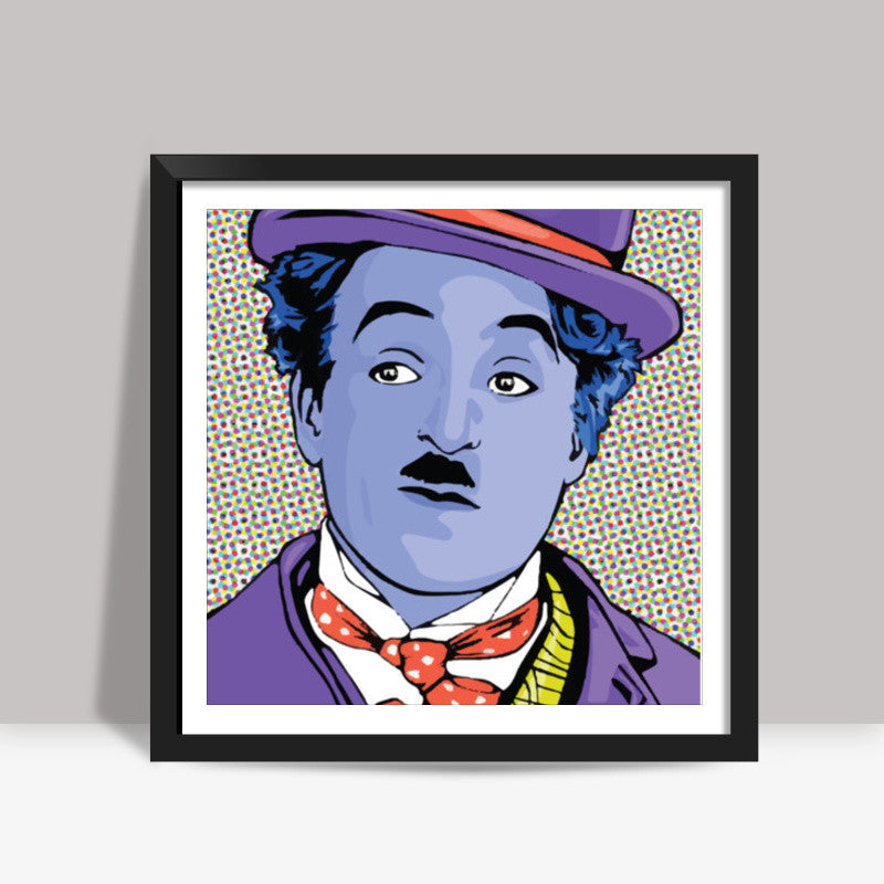 Charlie Chaplin Minimal Design Square Art Prints