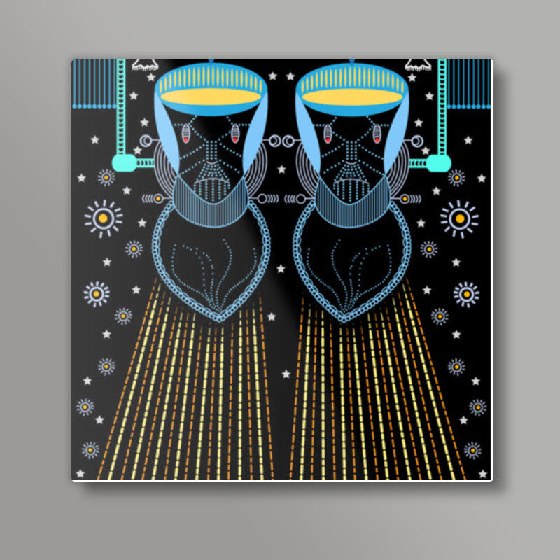 intergalactic Consciousness ! Square Art Prints