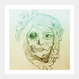 Square Art Prints, psychedelic two face, - PosterGully