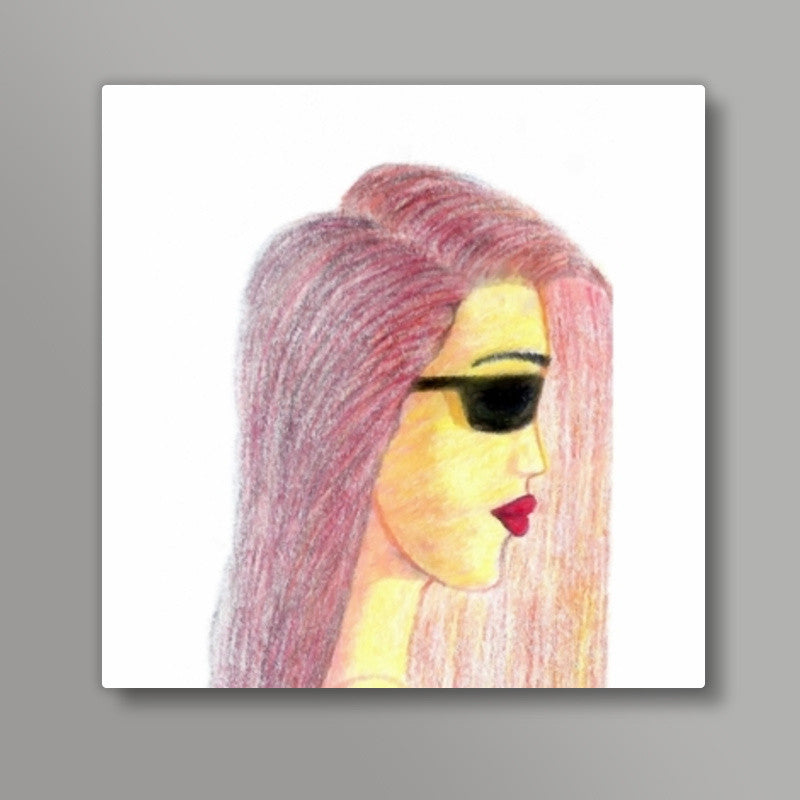 girl Square Art Prints