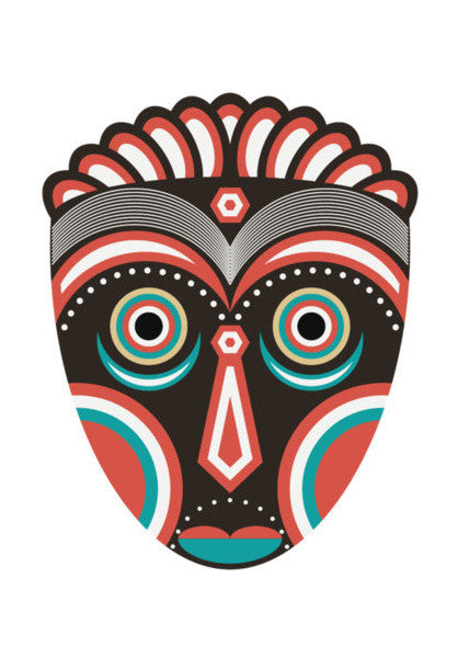African Lulua Spirit Mask Art PosterGully Specials