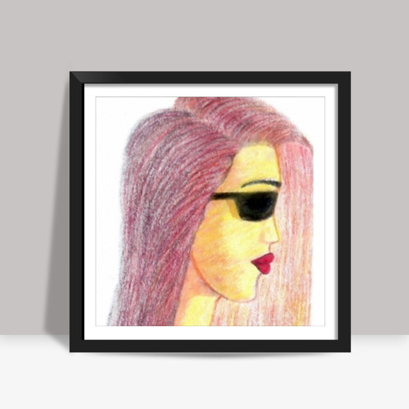 girl Square Art Prints