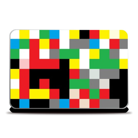 Laptop Skins, Multicolor Checkers Laptop Skin | Vaibhav Dangwal, - PosterGully