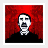 Hitler Gone Psycho Square Art Prints