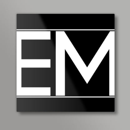 EMINEM | EM | minimal black Square Art Prints