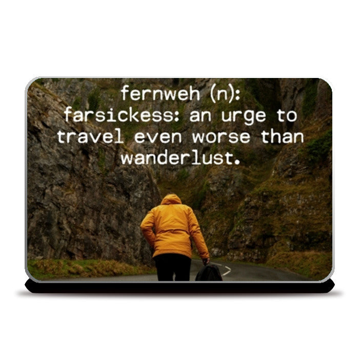 Wanderlust travel fernweh quotes Laptop Skins