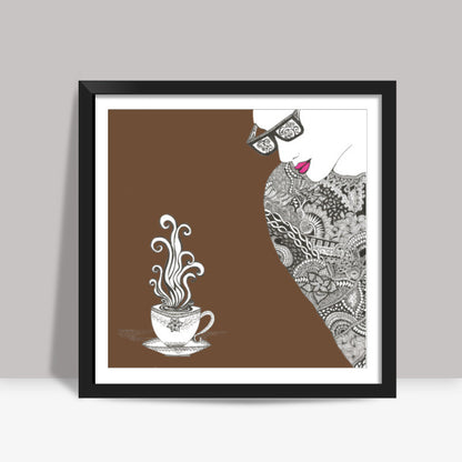 Coffee n Spice Square Art Print