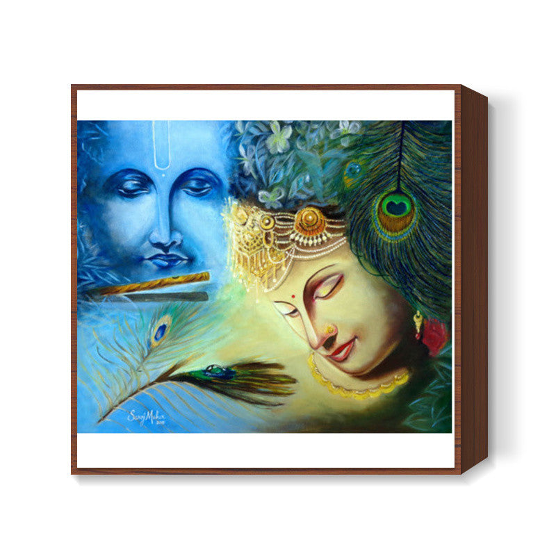 Radhe Krishna Square Art Prints
