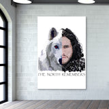 Jon Snow and Ghost Wall Art