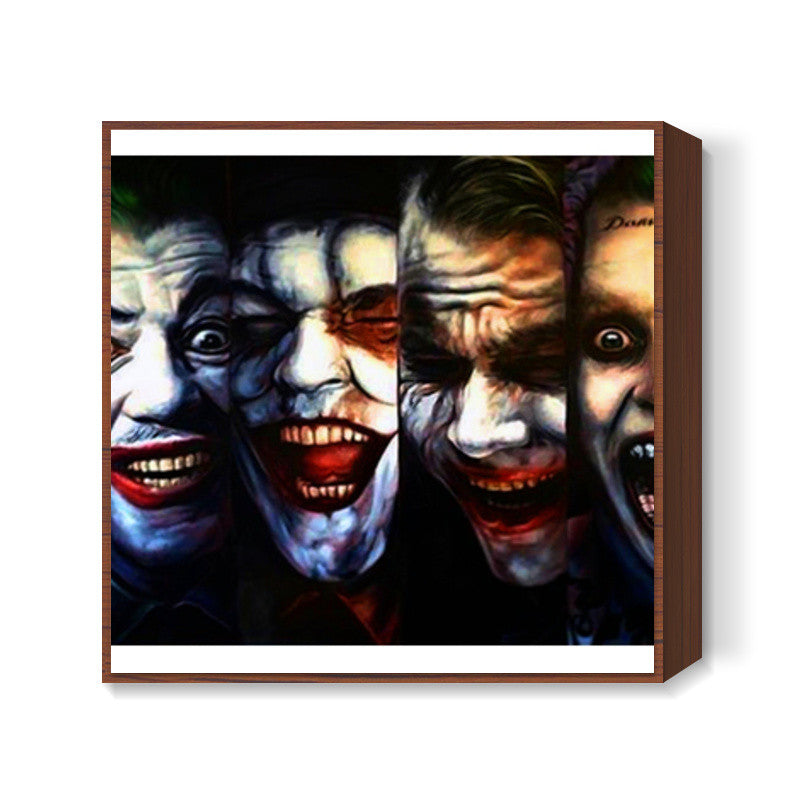 joker batman gotham dark knight Square Art Prints