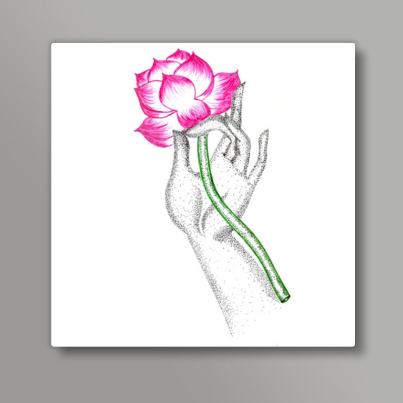 Buddha Lotus Square Art | Sayli M