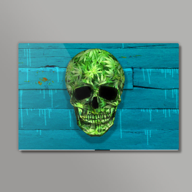 Weed Skull Wall Art