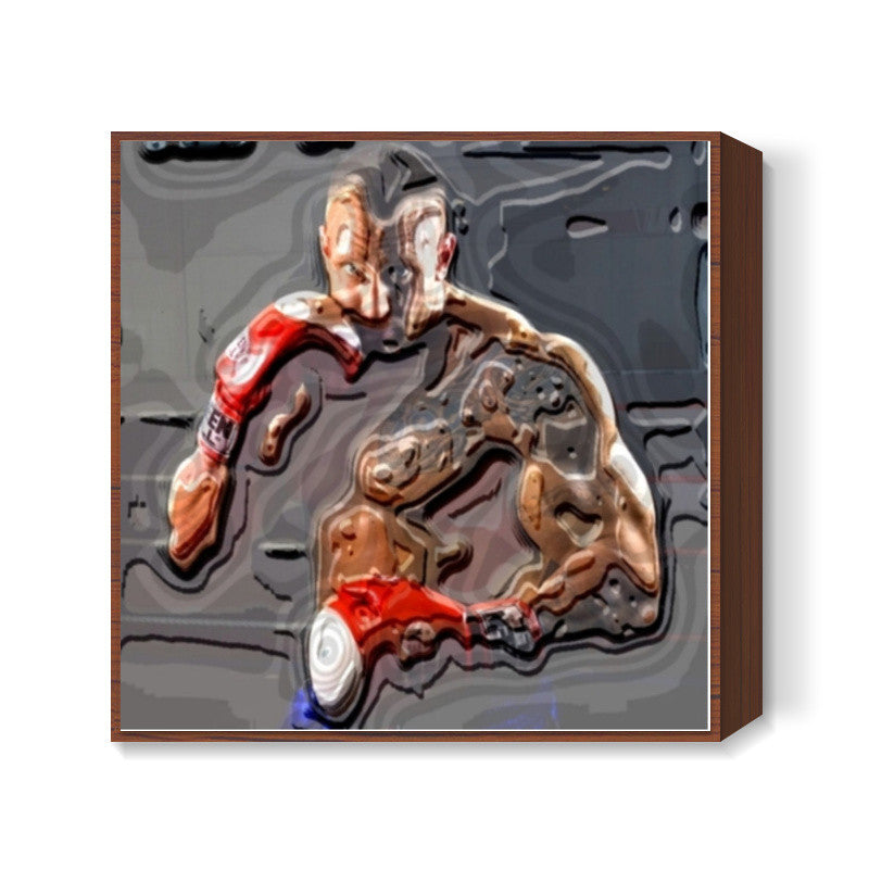 Stone Hard Boxer Square Art Prints