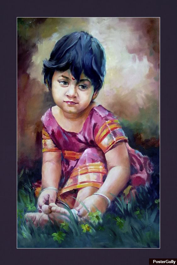 Wall Art, Sweet Girl Painting Artwork
