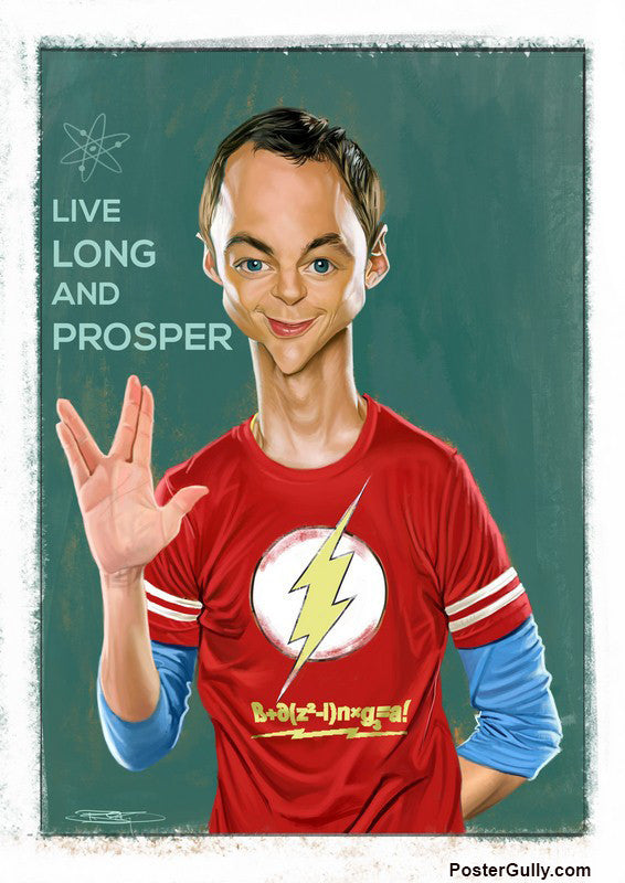 Sheldon Cooper Artwork PosterGully Specials| Buy High-Quality Posters ...