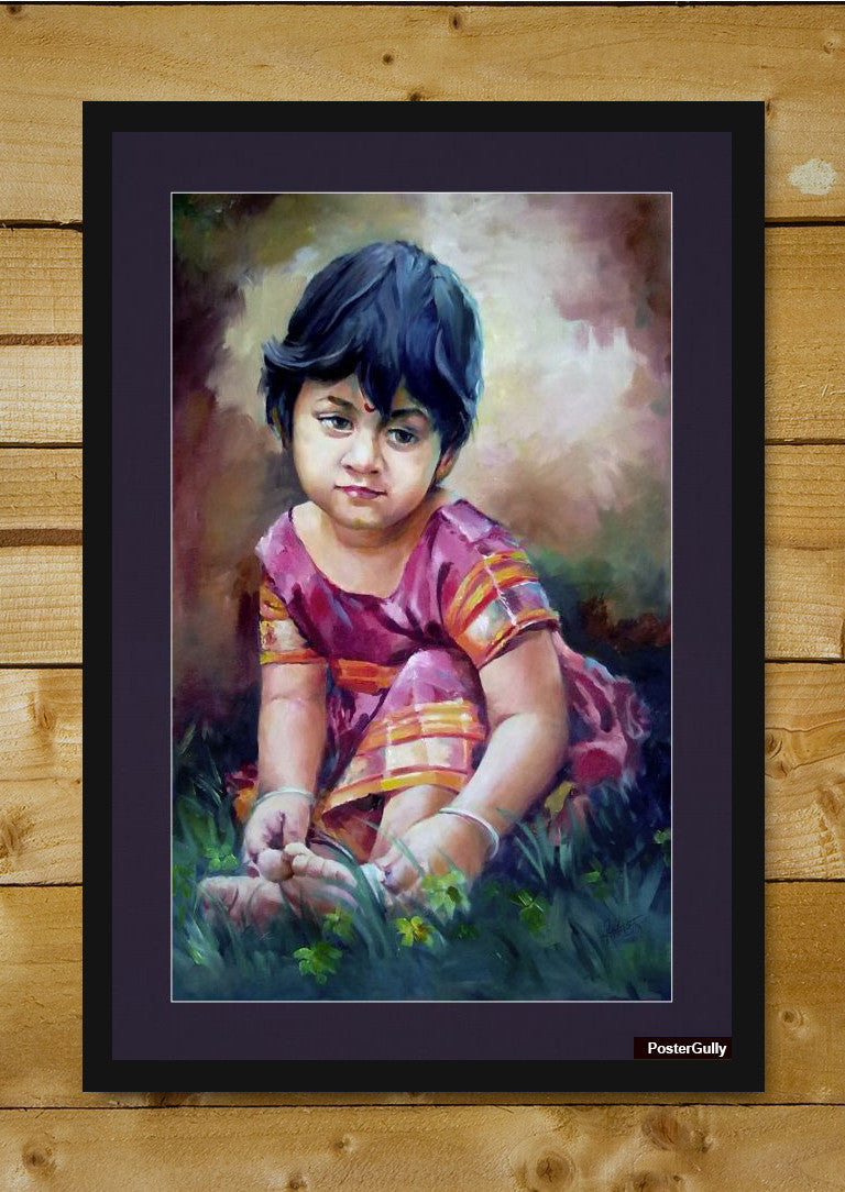 Wall Art, Sweet Girl Painting Artwork