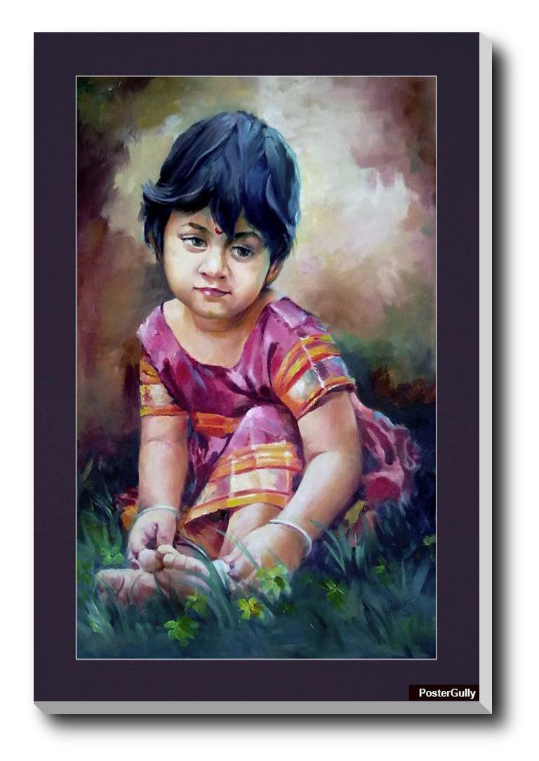 Wall Art, Sweet Girl Painting Artwork