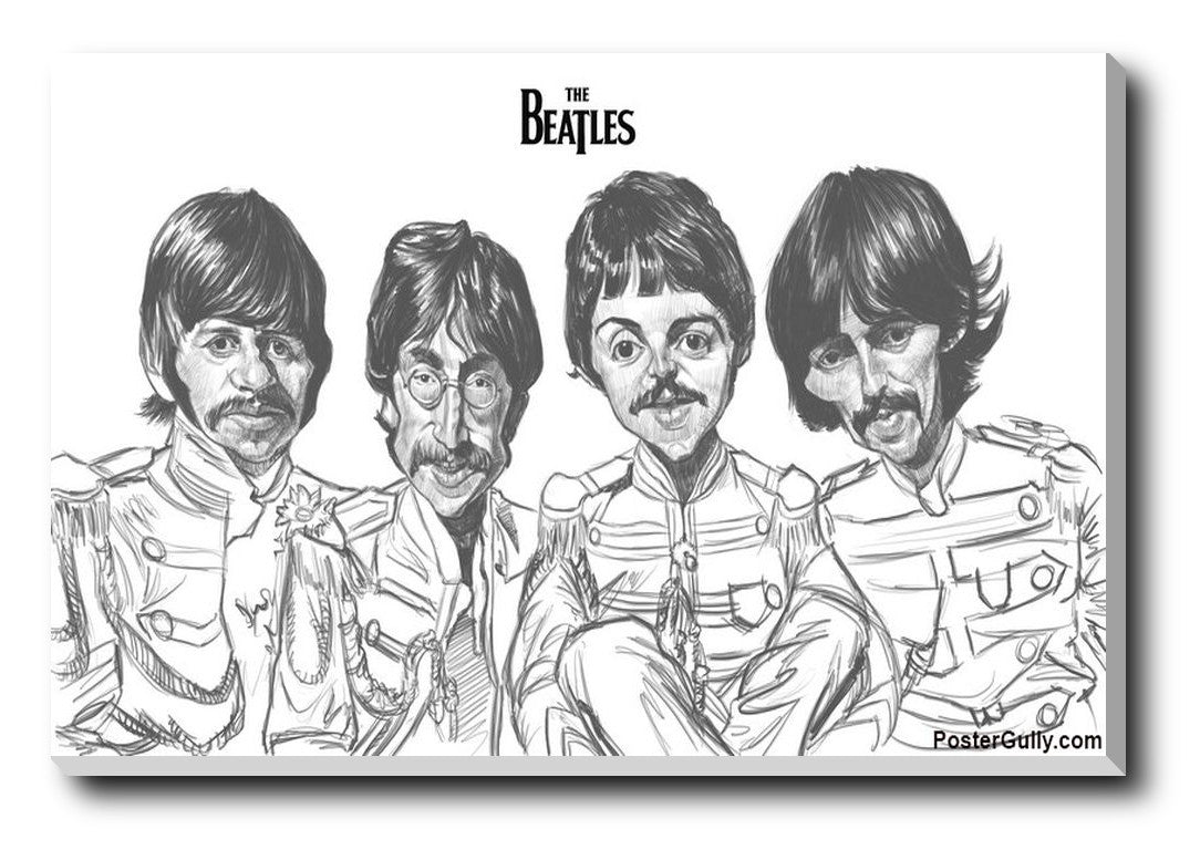 Wall Art, Beatles Sketch Unsigned Artwork