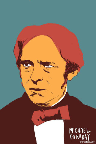 Wall Art, Michael Faraday Science Portrait, - PosterGully - 1
