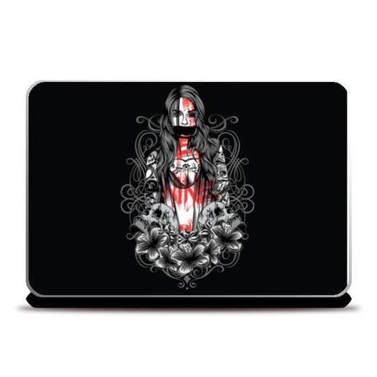 Girl With Tattoo Laptop Skins