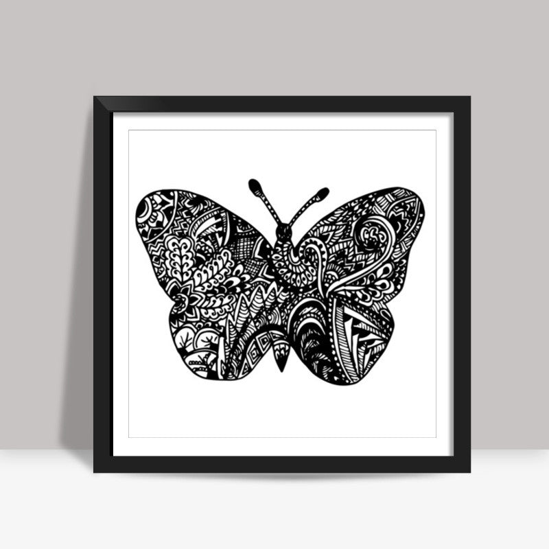 Zen Butterfly Square Art Prints