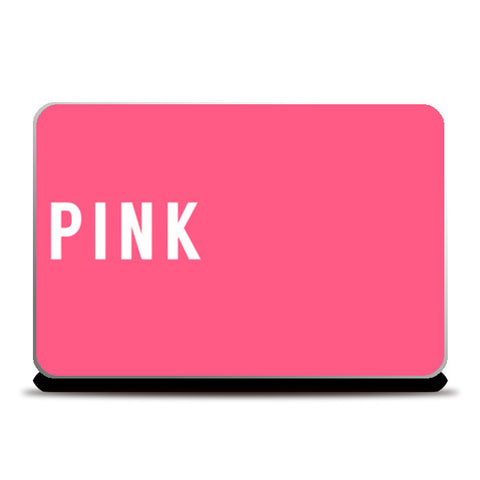 Pink Minimal Typography Laptop Skins