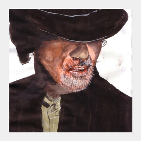 Bollywood superstar Amitabh Bachchan is a dedicated, talented and legendary actor Square Art Prints