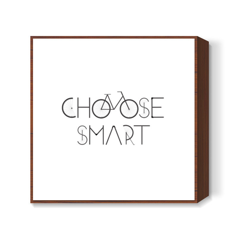 Font inspired from bicycle, bicycle craze Square Art Prints