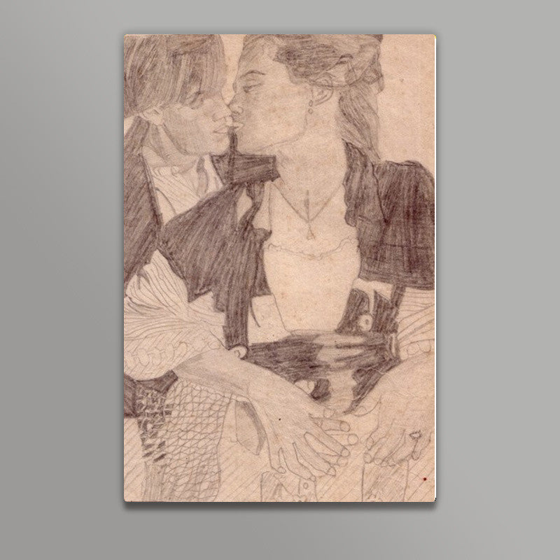 Leonardo Da Vinci and Kate Winslet in a moment of fond togetherness Wall Art