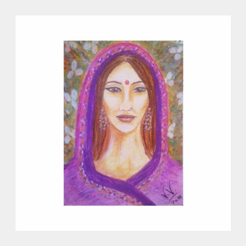 Square Art Prints, Indian woman /artiste : Lalitavv, - PosterGully