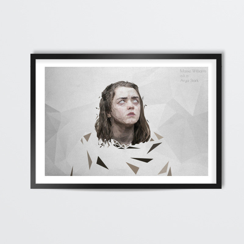 arya stark polygon art || maisie williams || Wall Art