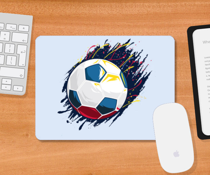 Colorful Football Illustration | #Footballfan Mousepad