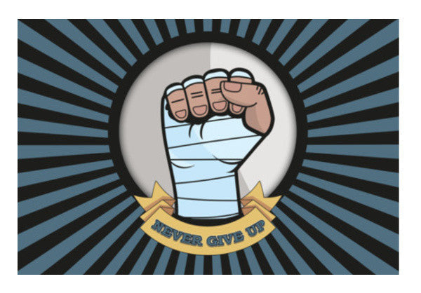 Never Give Up Art PosterGully Specials