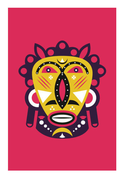 Kuba Face Mask Pink Art PosterGully Specials