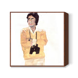 Bollywood superstar Amitabh Bachchan played the virtuous protagonist in several blockbusters Square Art Prints