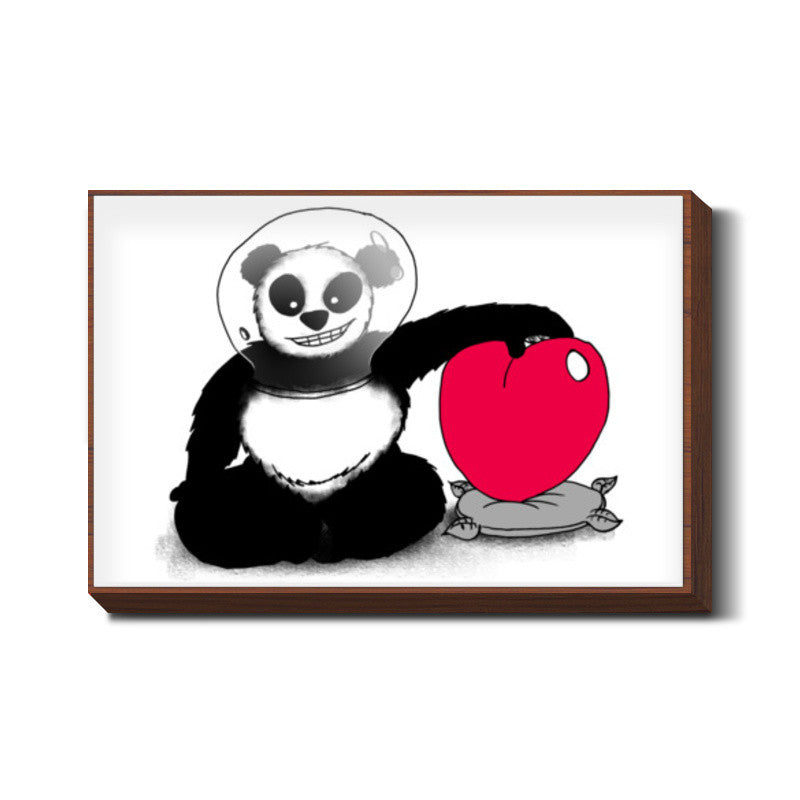 Pandas Street Hearts Corner Wall Art