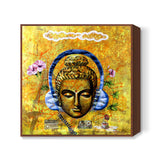 Headphone Buddha Square Art Prints